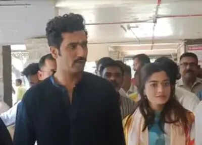 Rashmika, Vicky seek blessings at Shirdi ahead of 'Chhaava' release