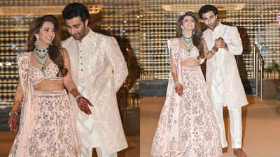 Alekha Advani and Aadar Jain are a dreamy duo in pink and ivory at their Mehendi ceremony