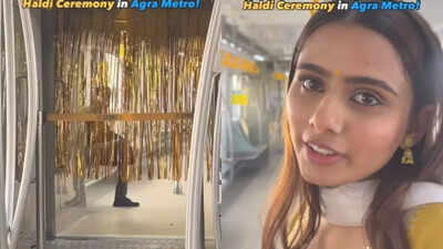 Haldi ceremony inside Agra Metro? Influencer’s viral video sparks controversy