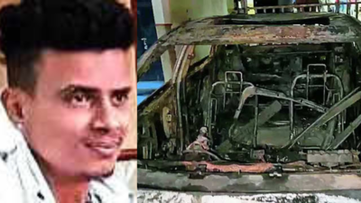 Jilted lover goes on rampage in south Bengaluru, torches 3 cars & damages bike