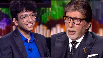 Kaun Banega Crorepati 16: Contestant Priyanshu shakes his head as Amitabh Bachchan praises his hairstyle; the latter says 'itna mat hilaiye ke khopdi alag ho jaye'