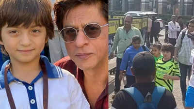 AbRam Khan wins heart as he gets spotted in Mumbai, Shah Rukh Khan fans are delighted!