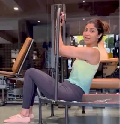 Shilpa Shetty shows how workouts can be a 'jump' start to fun
