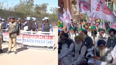 Punjab farmers protest: Heavy security, barricades prevent protesters from entering Chandigarh