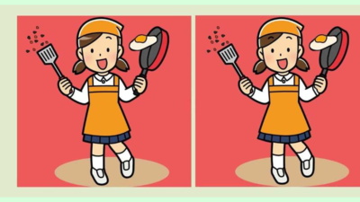 Optical Illusion: Only a legend can spot 3 differences in this cooking girl picture