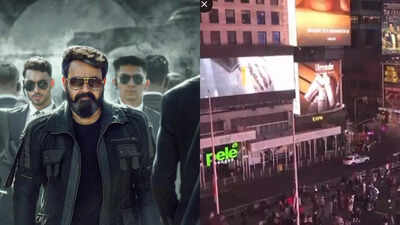 ‘L2: Empuraan?receives a grand welcome at New York’s Times Square; over 10,000 Mohanlal fans gather
