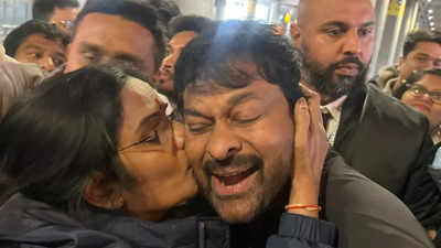 Chiranjeevi's fan KISSES him on arrival in London; actor's reaction goes viral - Video