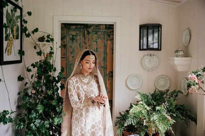 Muslim bride stuns at Nikah ceremony in minimalist kurta set by Sabyasachi Mukherjee