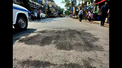 Roads bear the scar: Holika Dahan damages top layer at many spots