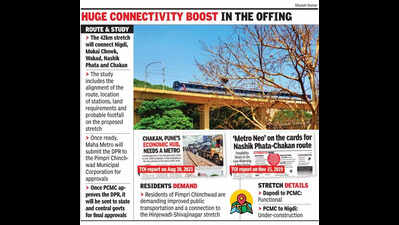 Nigdi-Chakan Metro stretch DPR likely to be ready next month