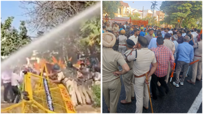 NHM workers protest to meet CM, police disperse them with mild force in Kurukshetra