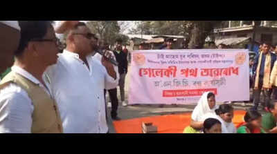 Flood-affected locals block Sivasagar road, demand river dredging