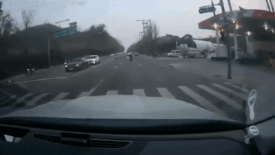 Watch: Motorcyclist plunges into sinkhole that appeared out of nowhere in Seoul