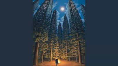 Optical illusion personality test: Trees, buildings, or man? What you see first reveals if you are determined, dreamer, or spontaneous in nature