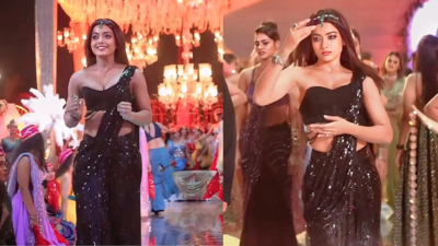 Recreate Rashmika Mandanna’s modish black saree look from ‘Sikander’ for your next party