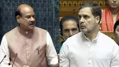 'He just ran away': Rahul Gandhi's 'not allowed to speak' claim gets Om Birla's 'maintain conduct' reply