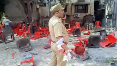Karni Sena members storm SP MP’s home with bulldozer over Rana Sanga remark