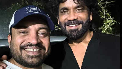 Soubin Shahir shares a BTS moment with Nagarjuna from the 'Coolie' set