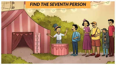 Optical illusion: Only those with 20/20 vision can find the seventh person in 7 seconds