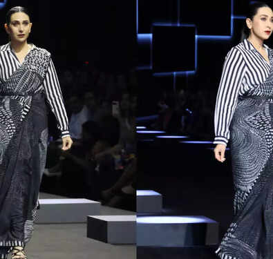 Karisma Kapoor mesmerises on the ramp for Satya Paul