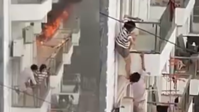 Fire breaks out at Greater Noida girls' hostel; students leap from balconies to escape