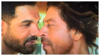 John Abraham reacts to his romantic viral memes with Shah Rukh Khan and people calling them perfect pair for 'Dostana 2': 'They played bheege honth tere'
