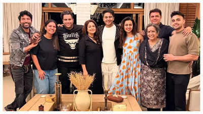 Celebrity Masterchef contestant Ayesha Jhulka hosts a gettogether; Gaurav Khanna, Tejasswi Prakash, Rajiv Adatia and others reunite
