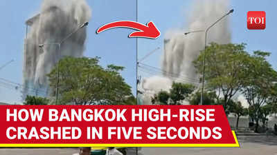 Terrifying Video Shows Bangkok High-Rise Collapsing Like A Pack Of Cards In Five Seconds