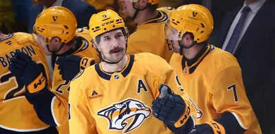 Jack Eichel and Filip Forsberg face off as Golden Knights Battle Predators in Nashville