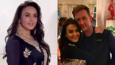 When Preity Zinta channeled her inner Zaara in a stunning black Pakistani suit alongside hubby Gene for Eid 2024