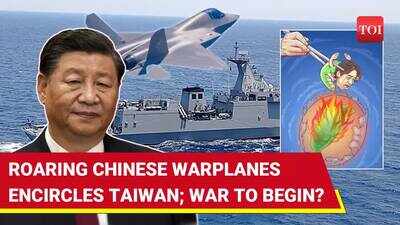 China-Taiwan War To Begin? Xi Jinping Sends Warships, Fighter Jets Around Island | Aggression On Cam