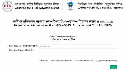 CSIR IITR JSA recruitment 2025: Admit card released, download here