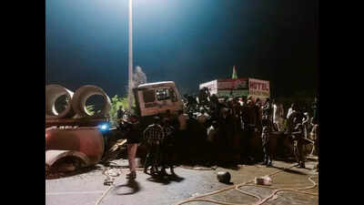 2 from Hry dead as truck hits & drags car for 50m