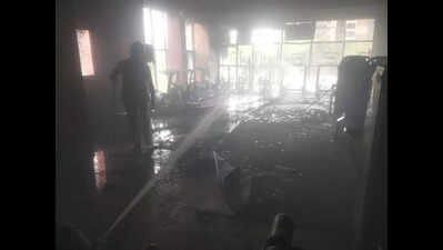 Major fire at gym in Gomtinagar Extension, all equipment gutted