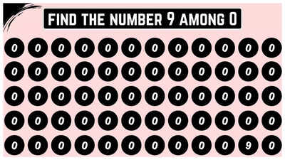 Optical Illusion: Only a genius can spot the odd number hidden among a sea of identical "0s"