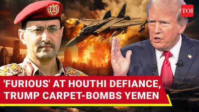 Yemen 'BURNS' In Trump-Houthi Fight; CASUALTIES In US Strike After Trump Shares BOMBING Video