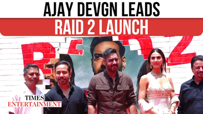 AJAY DEVGN,VAANI KAPOOR,RAJ KUMAR GUPTA & SAURABH SUKHLA AT TRAILER LAUNCH OF RAID 2-01