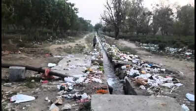 Once pristine & lush canal in Doon now a garbage dump