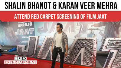 Shalin Bhanot & Karan Veer Mehra Attend Red Carpet Screening of Film Jaat