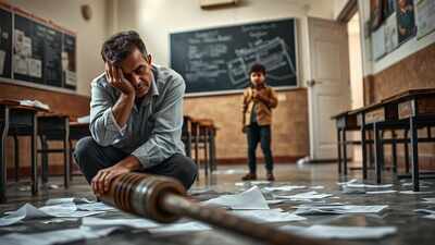 Upset after being caught cheating in final exam, Class 7 student hits teacher with iron rod at Hyderabad govt school
