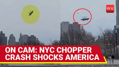SHOCKING! U.S. Chopper Falls Apart Midair, Crashes Into Hudson River & Explodes In NYC, 6 Dead