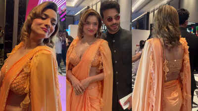 Ankita Lokhande's tangerine saree is a mood!