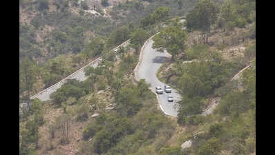 Nandi Hills-bound bikers skid on freshly laid road