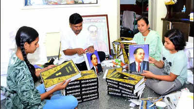 Teacher crafts a unique portrait of Ambedkar