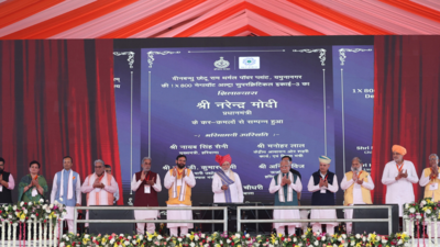 PM Modi lays foundation stones for development projects in Yamunanagar