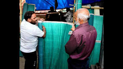 Demand for khus curtains as power cuts & mercury soar in Prayagraj
