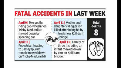 Infant among three killed in accident on Kollidam bridge