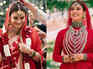 5 celebrity brides who chose red saree over a lehenga