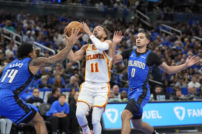 Trae Young ejected after throwing ball at referee in Atlanta Hawks' play-in loss to Orlando Magic