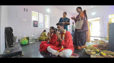 Prabhu Deva attends temple consecration in Nanjangud